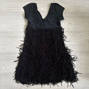 Hand Made with Love Leotard Bodysuit Fringe Dress